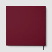 Elegante und moderne Burgundy Script Wedding Gästebuch (Rückseite)