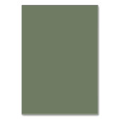 Elegante und moderne dunkle Salbei-Kartenkarten Tischnummer (Rückseite)