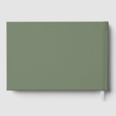 Elegante und moderne dunkle Seite & Silberfolie Ho Gästebuch (Rückseite)