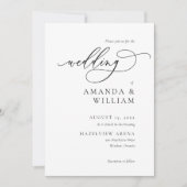 Elegante und moderne Einladung zur Hochzeit (Vorderseite)