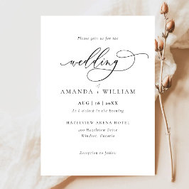 Elegante und moderne formelle Hochzeitsfeier Einladung