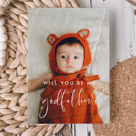 Elegante und moderne Godvaterkarte Einladung