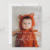 Elegante und moderne Godvaterkarte Einladung (Vorderseite)