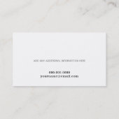 elegante und moderne handgeschriebene Prof. b/w Visitenkarte (Rückseite)