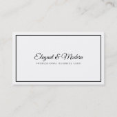 elegante und moderne handgeschriebene Prof. b/w Visitenkarte (Vorderseite)