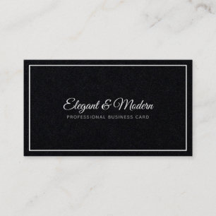 elegante und moderne handgeschriebene Prof. schwar Visitenkarte