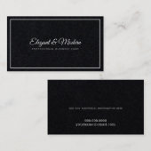 elegante und moderne handgeschriebene Prof. schwar Visitenkarte (Vorne/Hinten)