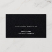 elegante und moderne handgeschriebene Prof. schwar Visitenkarte (Rückseite)