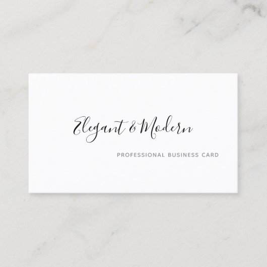elegante und moderne Handschrift beruflich Visitenkarte (Vorderseite)