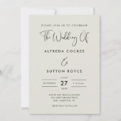 Elegante und moderne Hochzeit Einladung (Vorderseite)