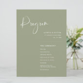 Elegante und moderne Hochzeit im Grünen Programm (Stehend Vorderseite)