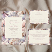 Elegante und moderne Hochzeit mit Blush und Mauve Einladung