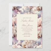 Elegante und moderne Hochzeit mit Blush und Mauve  Einladung (Vorderseite)