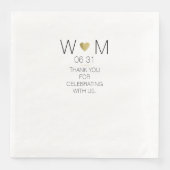 Elegante und moderne Hochzeit Serviette (Vorderseite)