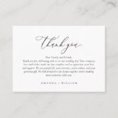 Elegante und moderne Hochzeit Vielen Dank Platzkarte (Vorderseite)