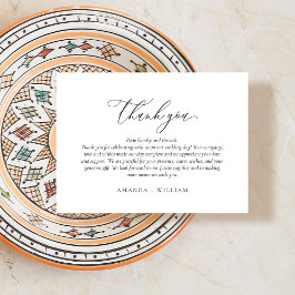 Elegante und moderne Hochzeit Vielen Dank Platzkarte