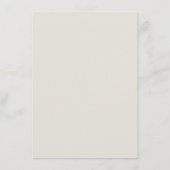 Elegante und moderne Hochzeitsfeier Menükarte (Rückseite)