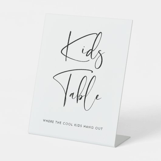 Elegante und moderne Hochzeitskids Sockelschild (Vorderseite)