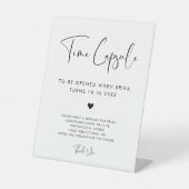 Elegante und moderne Kapsel 1. Geburtstag Sockelschild (Vorderseite)