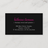 Elegante und moderne Kuchen-Visitenkarten Visitenkarte (Rückseite)