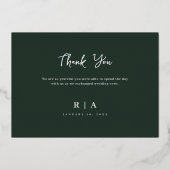 Elegante und moderne Liebe und Dank Hochzeitsstift Folieneinladung (Rückseite)