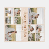 Elegante und moderne Modern Couple Foto Collage Fleecedecke (Vorderseite (Horizontal))