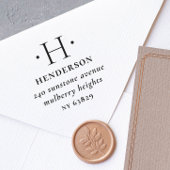 Elegante und moderne Monogram-Rücksendeadresse Gummistempel