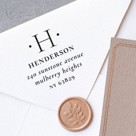 Elegante und moderne Monogram-Rücksendeadresse Gummistempel