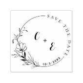 Elegante und moderne Monogramm-Save the Date-Initi Permastempel (Design)