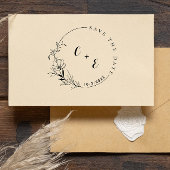 Elegante und moderne Monogramm-Save the Date-Initi Permastempel