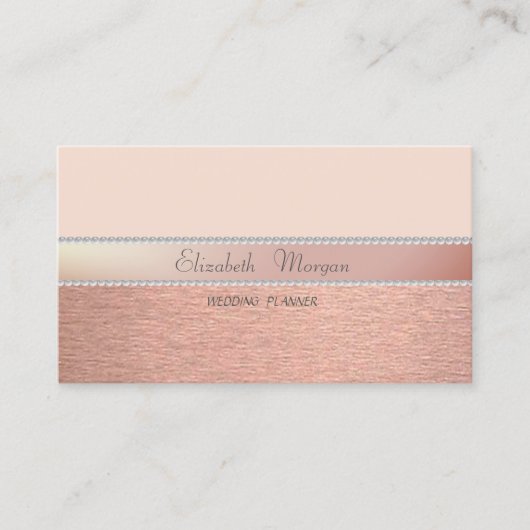 Elegante und moderne Perlen Visitenkarte (Vorderseite)