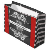 Elegante und moderne Personalisierte Weihnachten Große Geschenktüte (Vorderseite Schrägansicht)