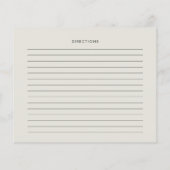 Elegante und moderne "Sage Green"-Rezeptionskarte (Rückseite)