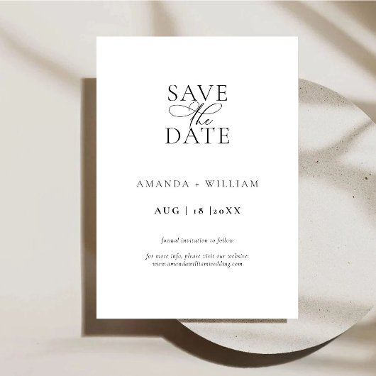 Elegante und moderne Save the Date-Karte Save The Date
