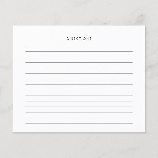 Elegante und moderne Schwarz-Weiß-Rezeptur (Rückseite)