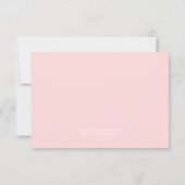 Elegante und moderne Script Navy & Blush Wedding R RSVP Karte (Rückseite)
