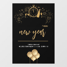 Elegante und moderne Silvesterparty-Fensterdekorat