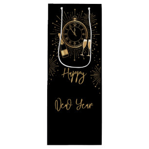Elegante und moderne Silvesterparty-Weingeschenk Geschenktüte Für Weinflaschen