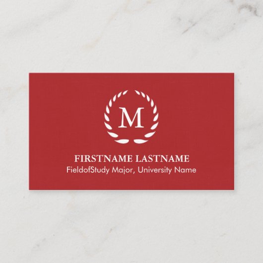Elegante und moderne Student Business Cards Telefonnummerkarte (Vorderseite)