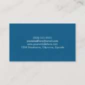 Elegante und moderne Student Business Cards Telefonnummerkarte (Rückseite)