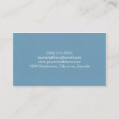 Elegante und moderne Student Business Cards Telefonnummerkarte (Rückseite)