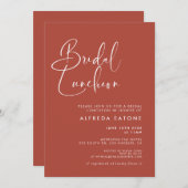Elegante und moderne Terracotta Einladung (Vorne/Hinten)