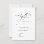 Elegante und moderne UAWG Response Card RSVP Karte (Vorderseite)