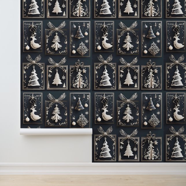 Elegante und moderne Weihnachtsbäume Tapete (Anwendung)
