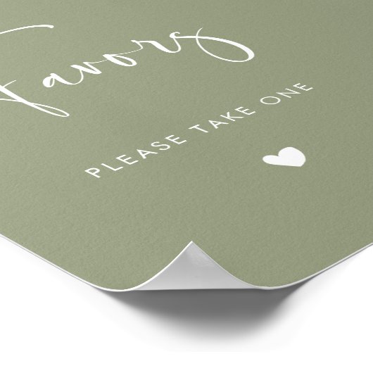 Elegante und moderne weiße Gastgeschenke Hochzeite Poster (Ecke)