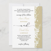 Elegante und moderne White Floral Script Hochzeit Einladung (Vorderseite)