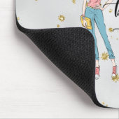 Elegante und Niedliche Dame | Girl Boss | Grau Mousepad (Ecke)