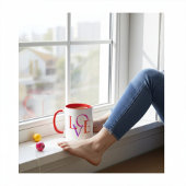 Elegante und Niedliche "LIEBE" Typografie Tasse