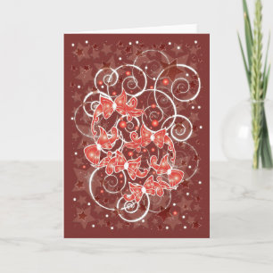 Elegante und Niedliche Weihnachtsmänner und -stars Feiertagskarte