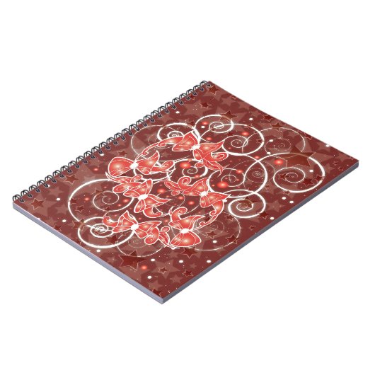 Elegante und Niedliche Weihnachtsmänner und -stars Notizblock (Linke Seite)